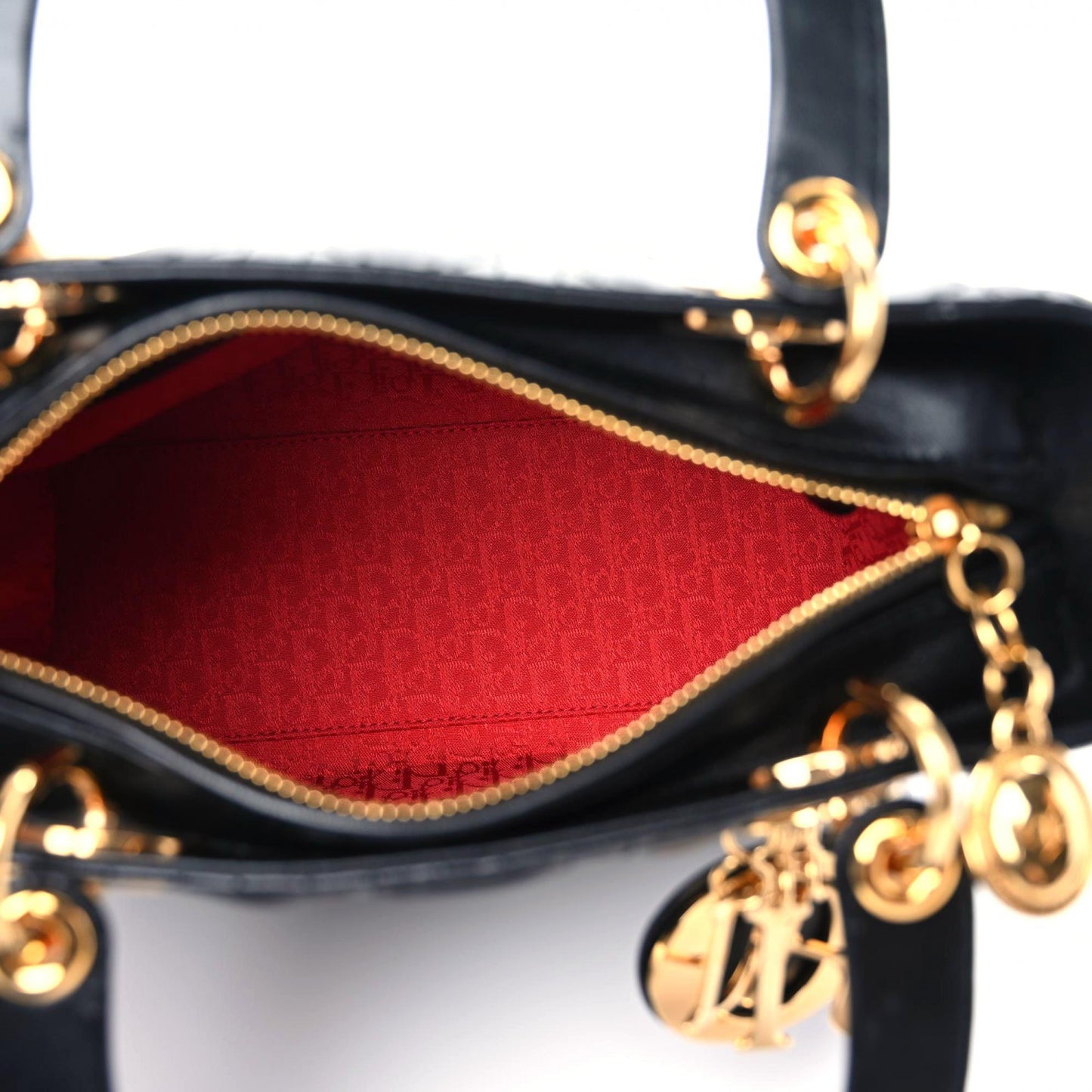 Lambskin Cannage Medium Lady Dior Black