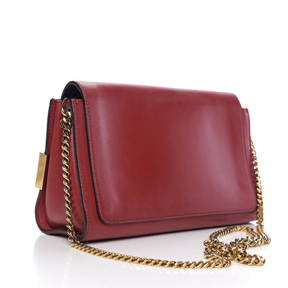 Chloe Lambskin Medium Elle Chain Clutch Red 2 of 10