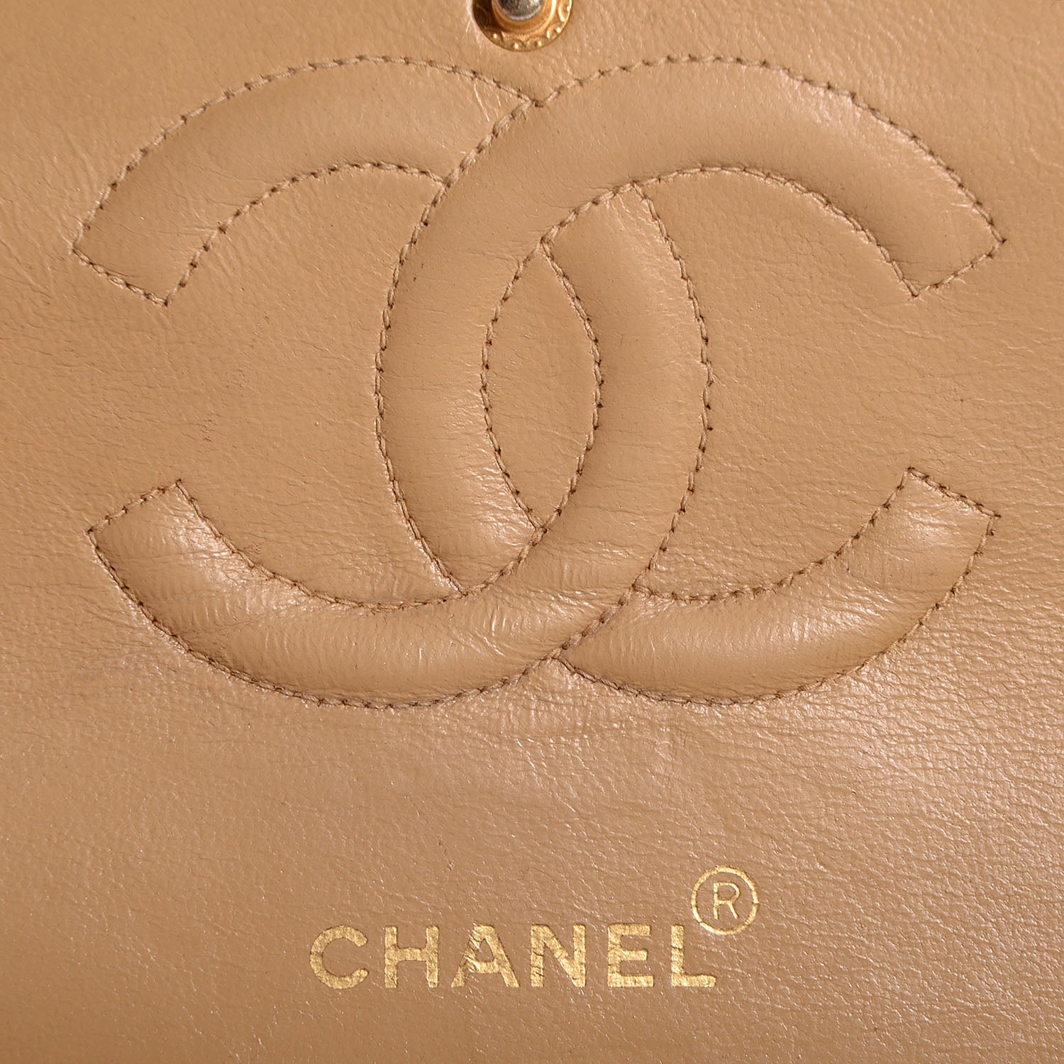 Chanel Caviar Quilted Medium Double Flap Beige 7 of 8