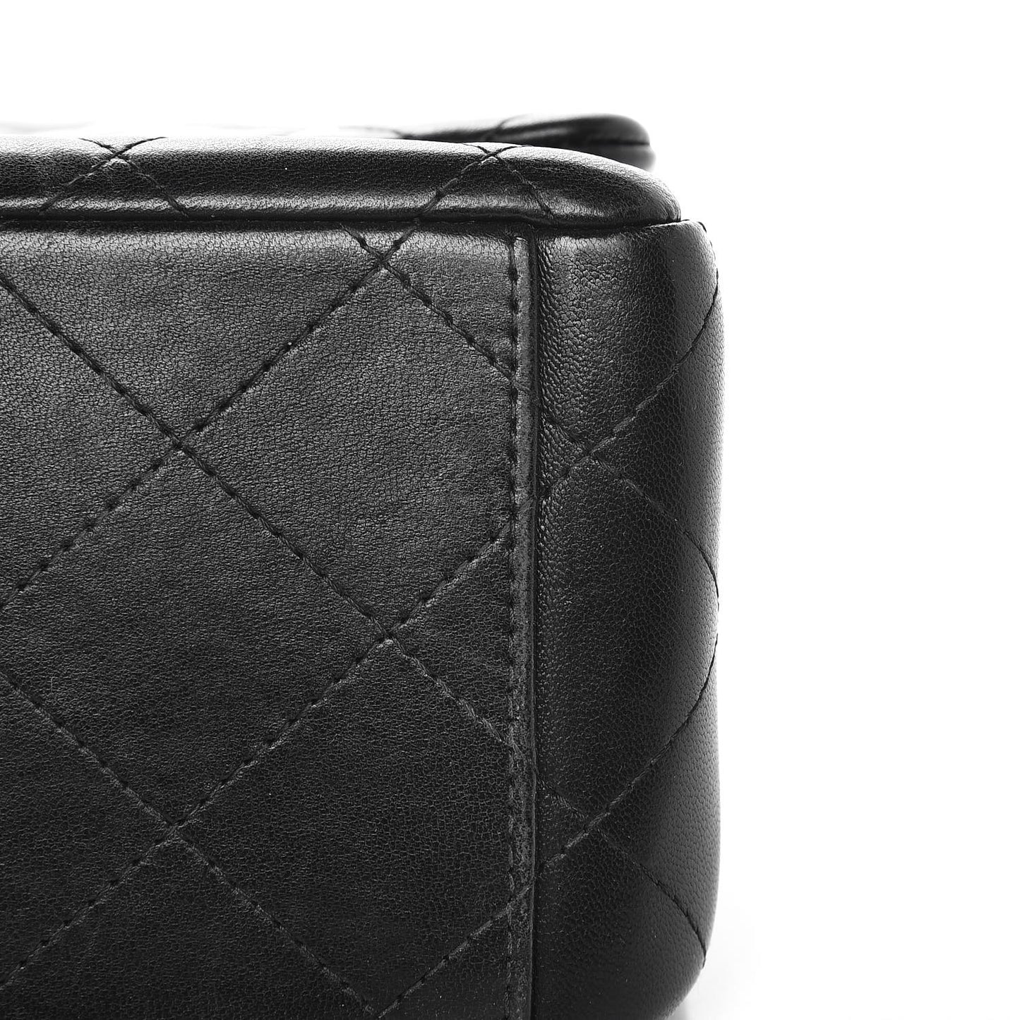 Lambskin Quilted Maxi Double Flap Black