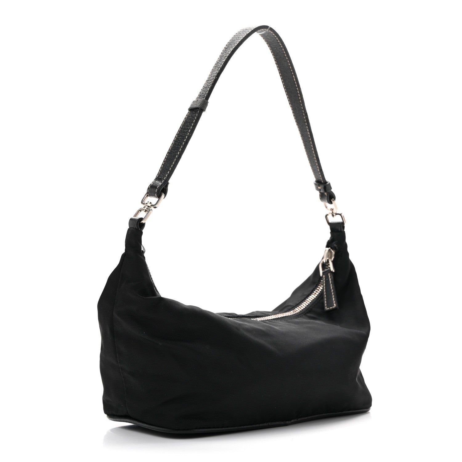 Prada Tessuto Nylon Pochette Bag Black 3 of 14