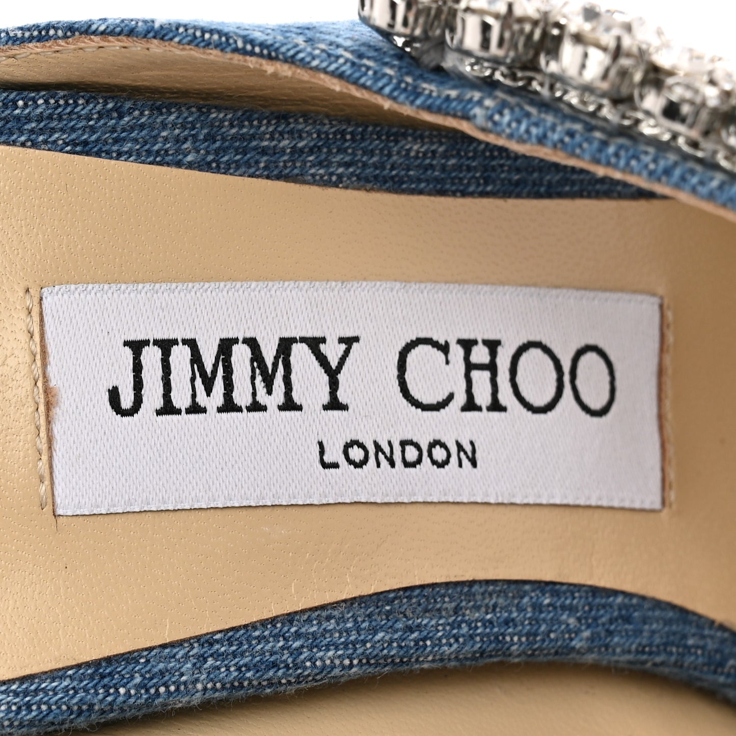 Denim Crystal Bing 100 Pumps 37.5 Blue