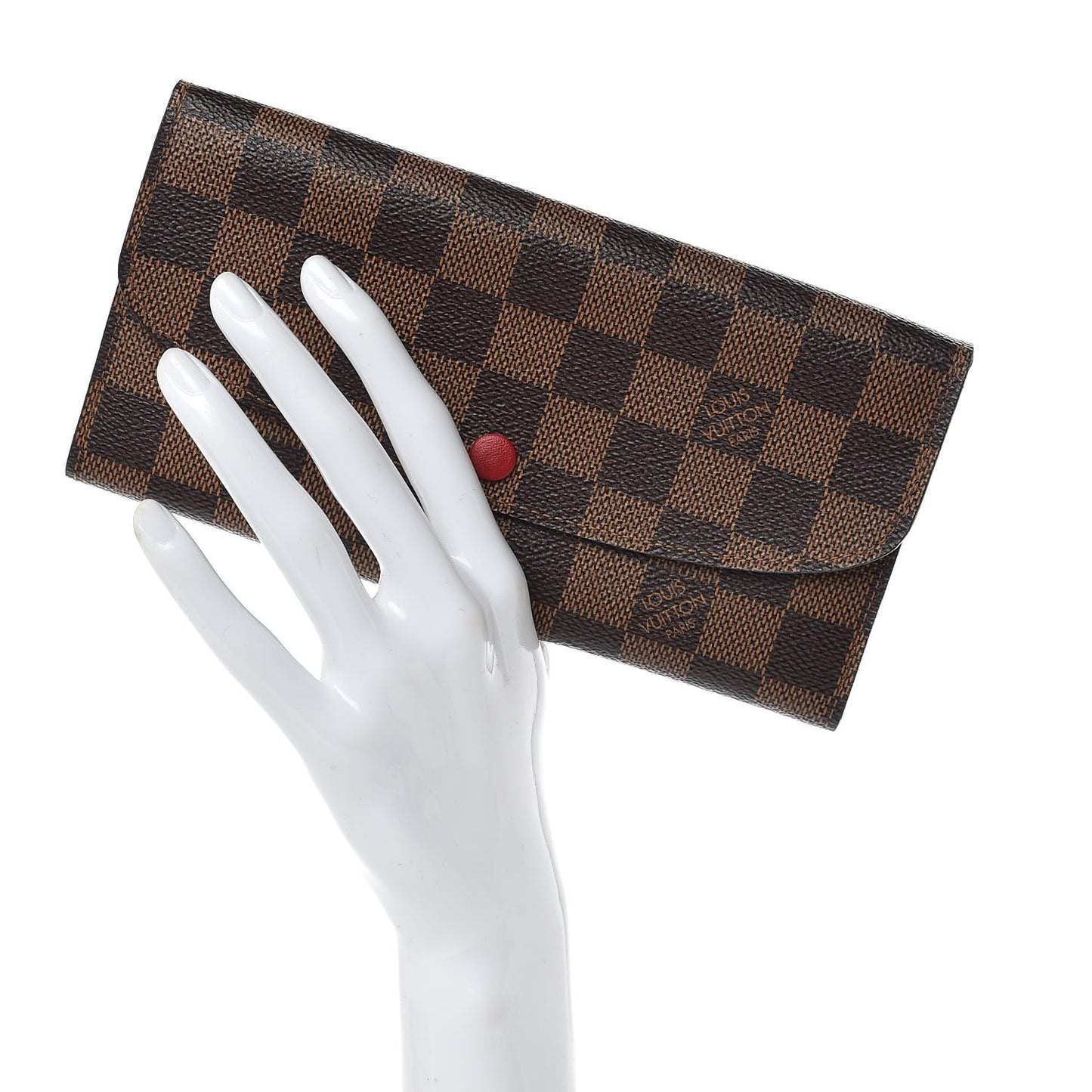 Damier Ebene Emilie Wallet Red