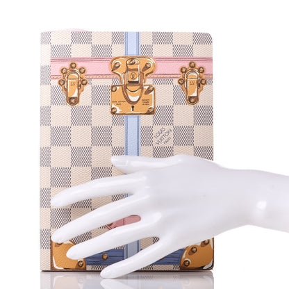 Louis Vuitton Damier Azur Summer Trunks Clemence Notebook MM 2 of 7