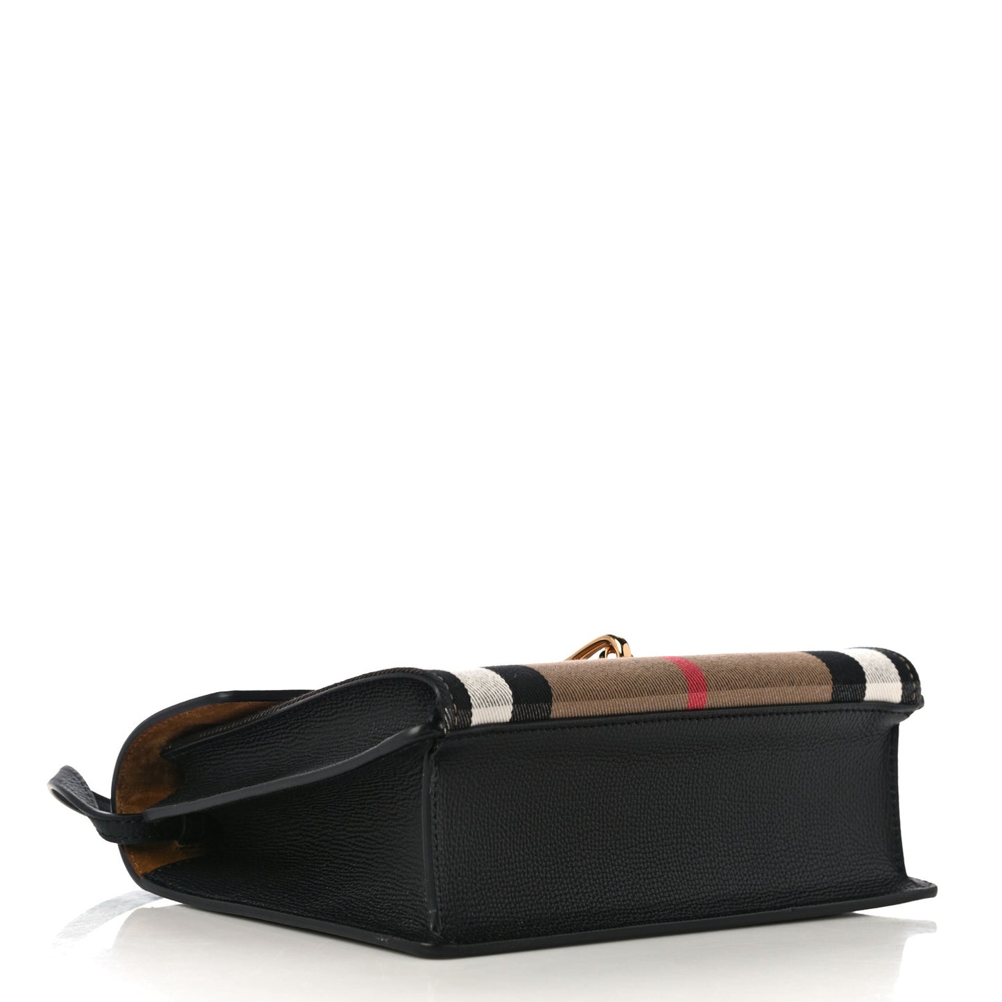 Derby Calfskin House Check Small Macken Crossbody Bag Black