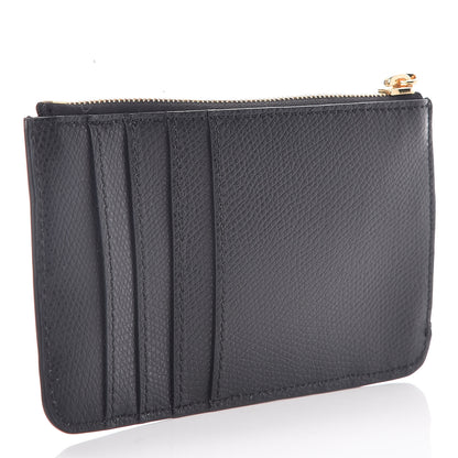 Fendi Vitello Cruise F is Fendi Bi-Color FF 1974 Embossed Key Case Pouch Maya Black 3 of 9