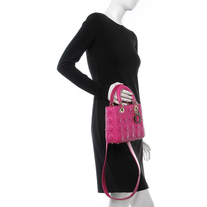 Christian Dior Lambskin Cannage Small My Lady Dior Pink 2 of 8