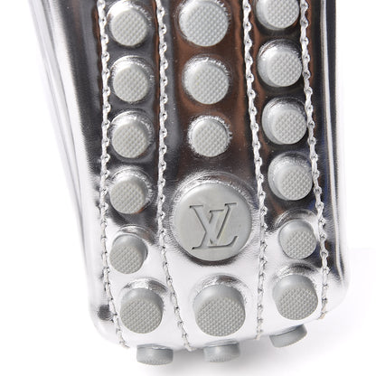 Louis Vuitton Patent Calfskin Monogram Gloria Loafers 37.5 Silver 6 of 9