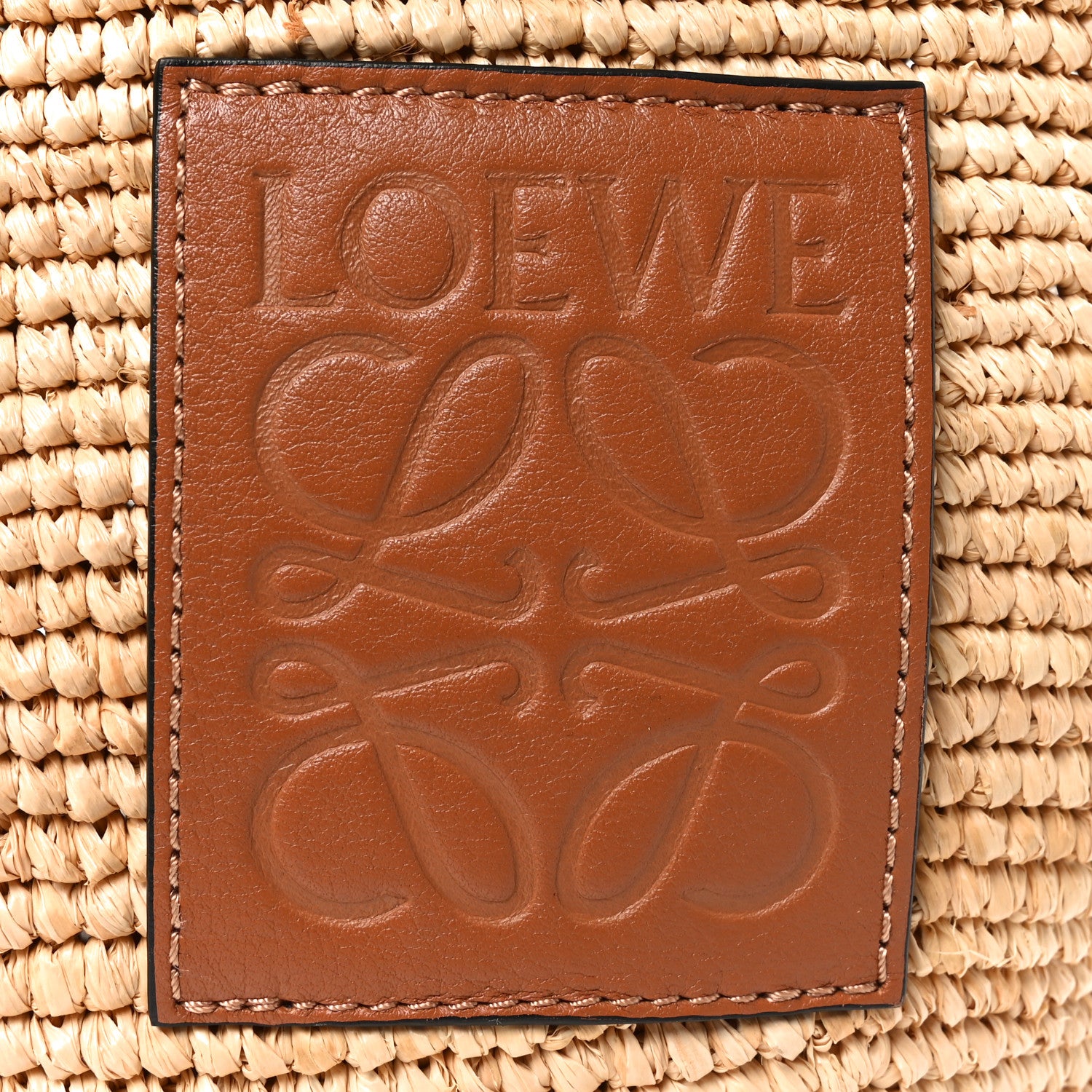 Loewe Raffia Mini Slit Tote Bag Natural Tan 6 of 9