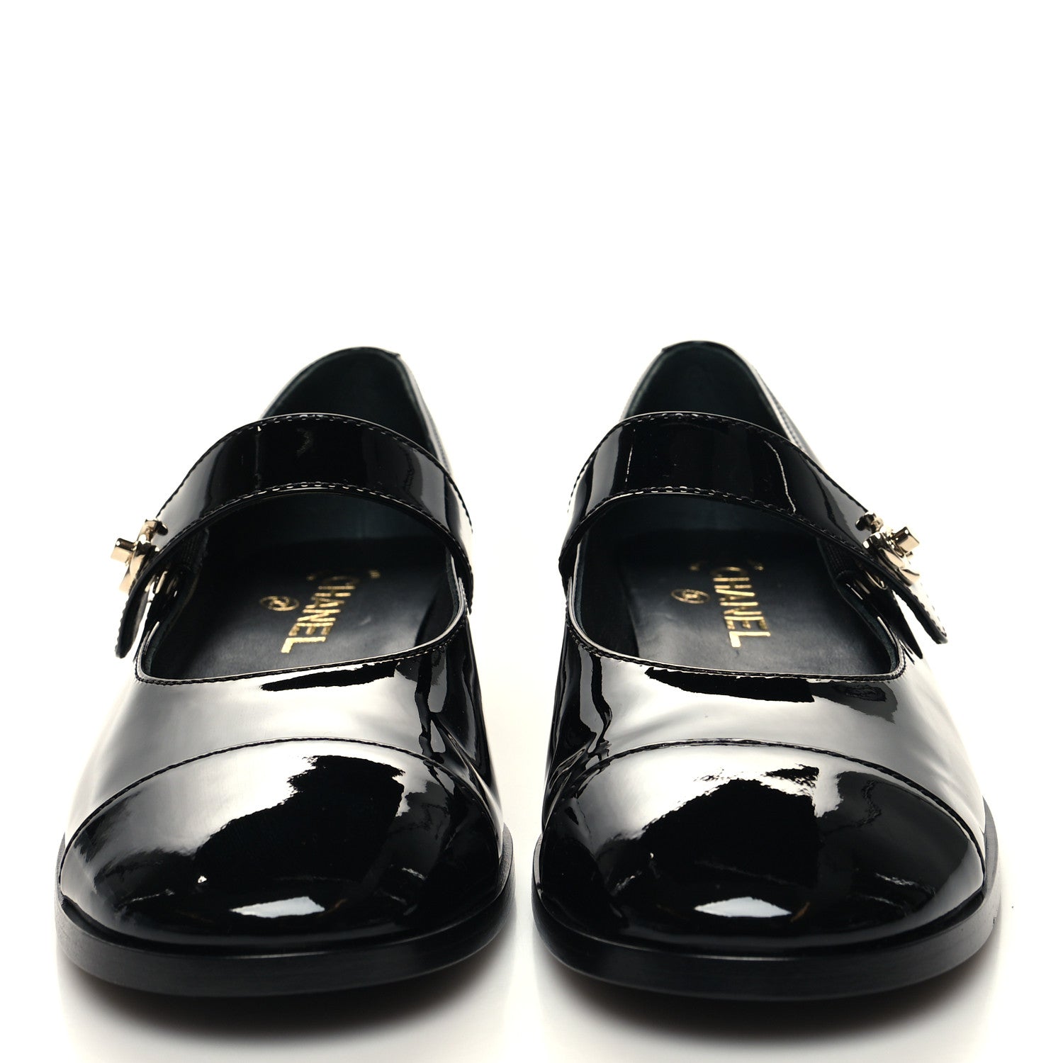Chanel Patent Calfskin Mary Janes Flats 39 Black 2 of 8
