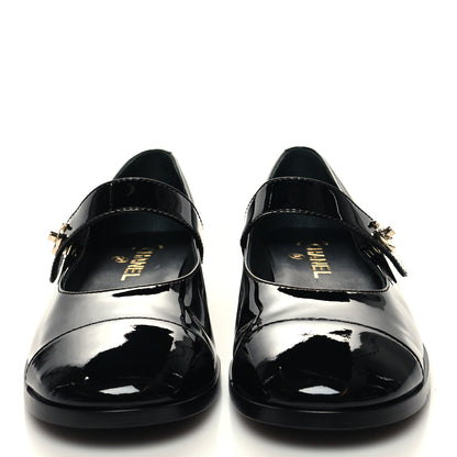 Chanel Patent Calfskin Mary Janes Flats 39 Black 2 of 8