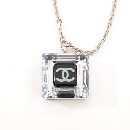 Chanel Crystal CC Square Charm Necklace 3 of 7