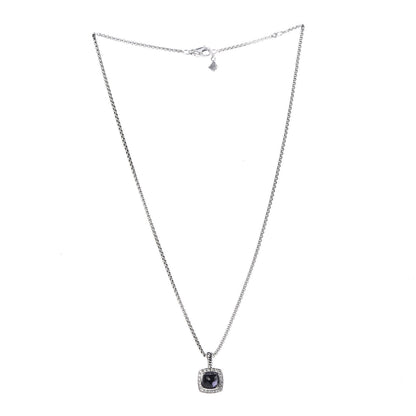 David Yurman Sterling Silver Diamond Black Orchid 7mm Petite Albion Necklace 3 of 8