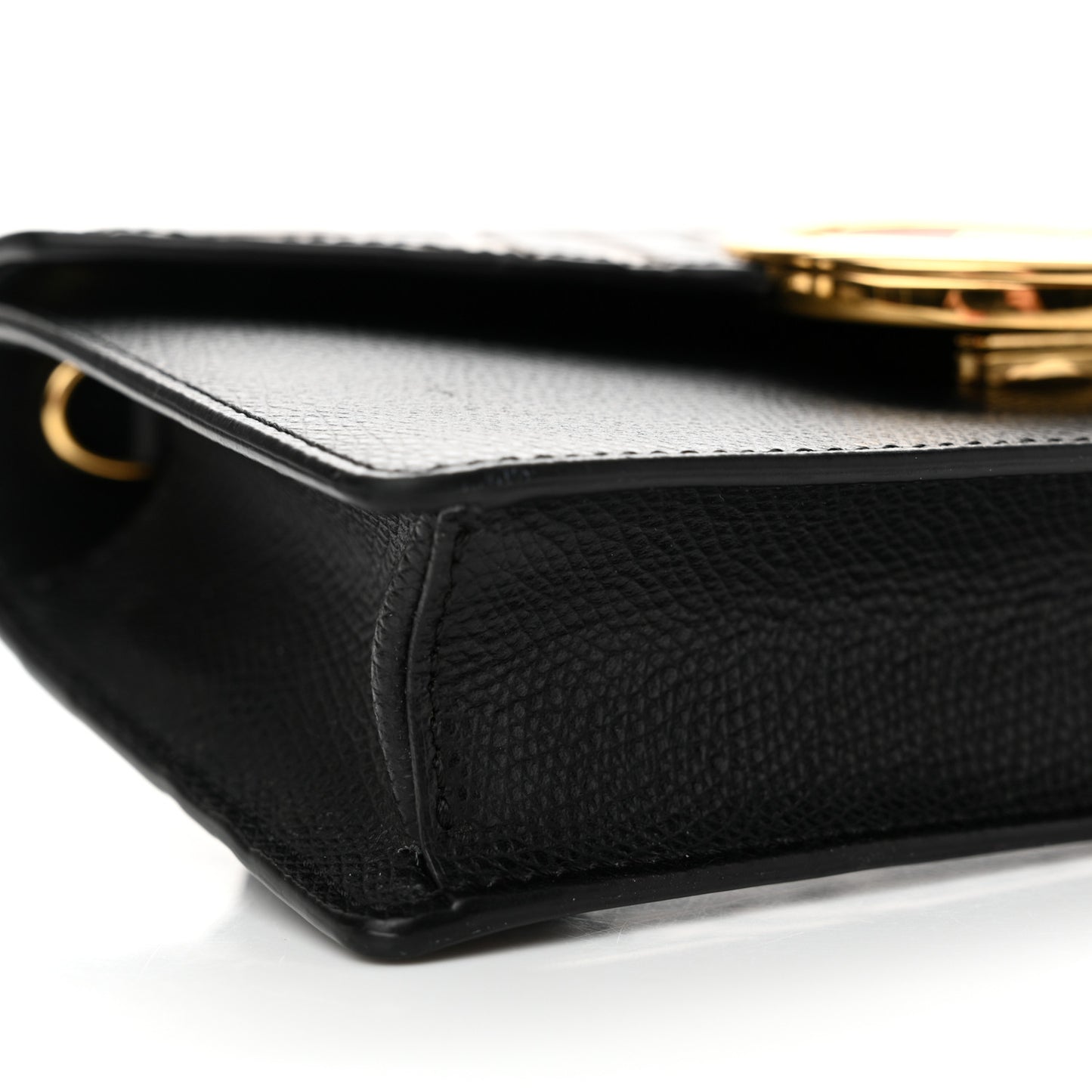 Vitello Liberty F is Fendi Bi-Color FF 1974 Embossed Envelope Belt Bag Maya Black