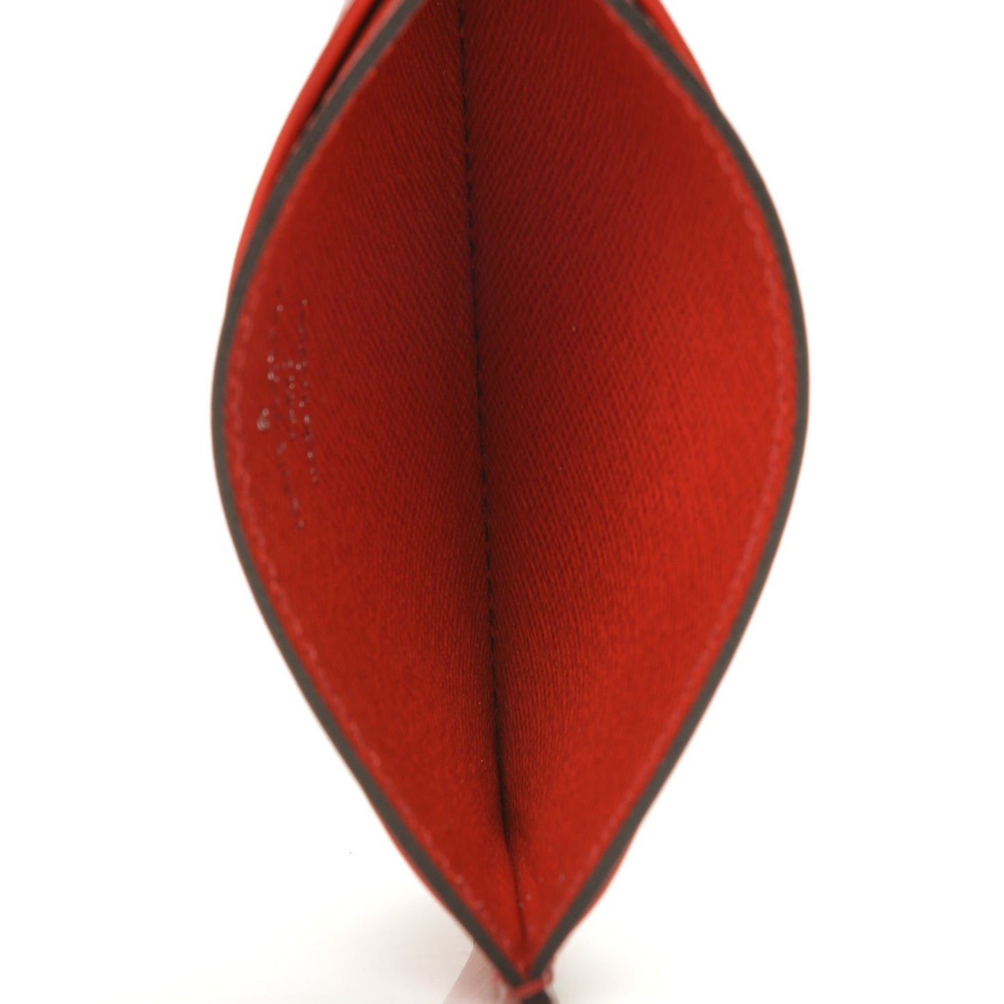 Epi Card Holder Coquelicot