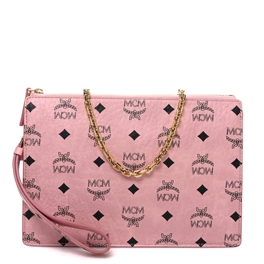 Visetos Aren Wristlet Standing Pouch On Chain Soft Pink