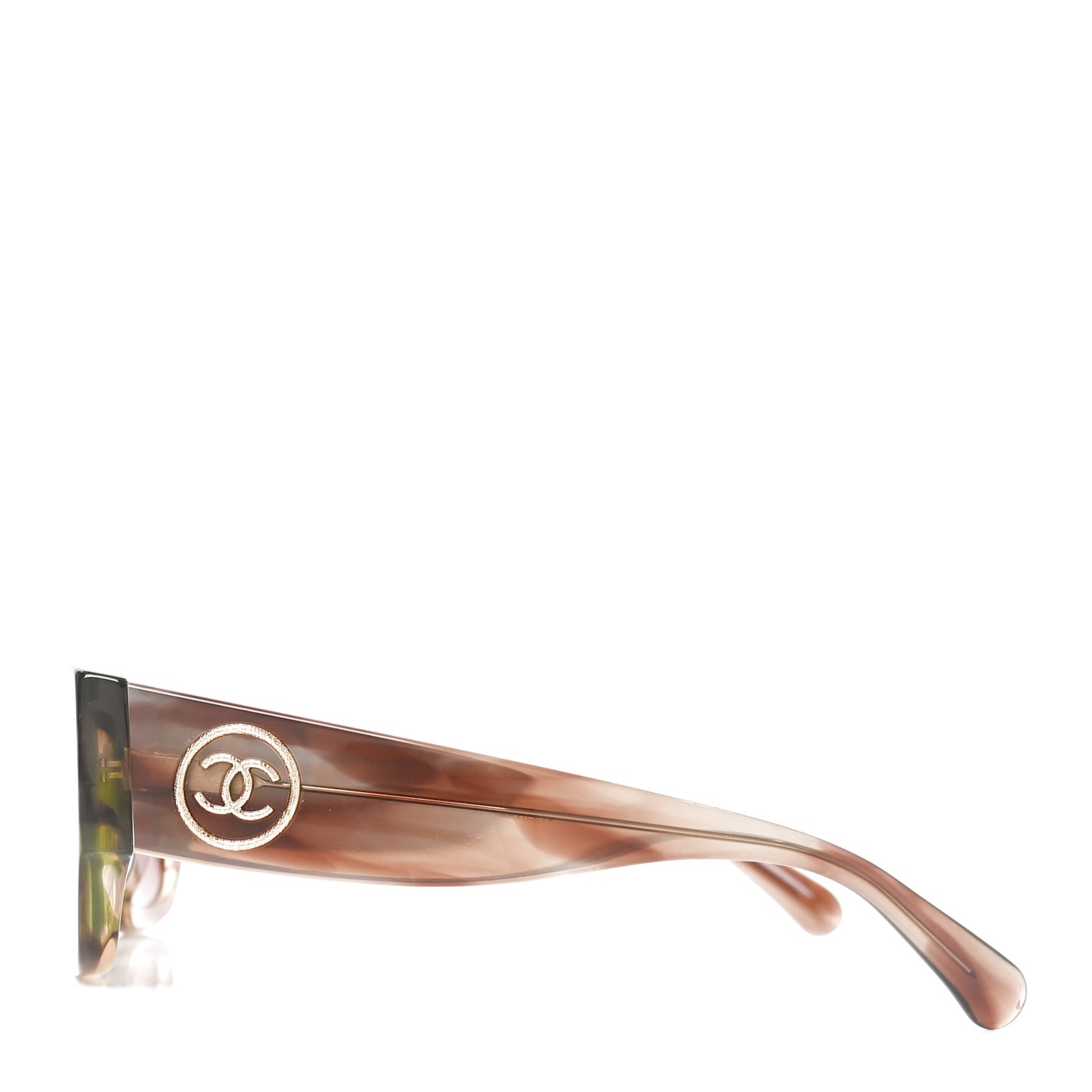 Acetate Rectangle Sunglasses 5507-A Brown Orange