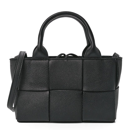 Bottega Veneta Grained Calfskin Maxi Intrecciato Mini Arco Tote Black 1 of 10