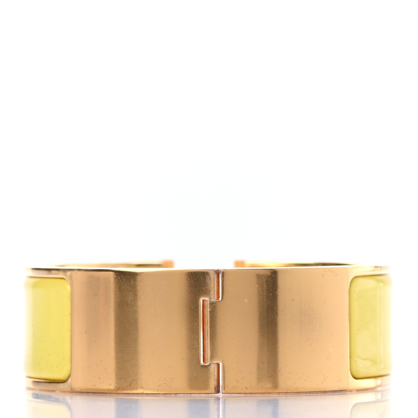 Enamel Wide Clic Clac H Bracelet PM Jaune Citron