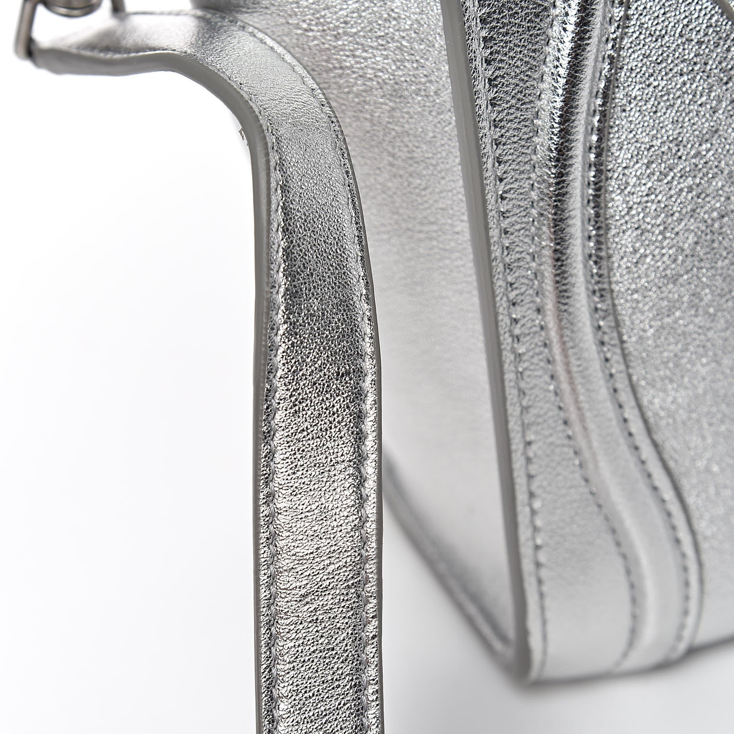 Celine Laminated Lambskin Nano Luggage Silver 11 of 11