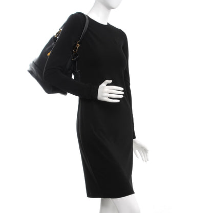 Miu Miu Goatskin Madras Secchiello Bucket Nero Black 3 of 9