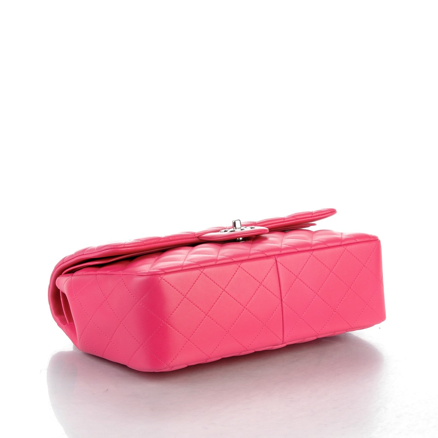 Chanel Lambskin Quilted Jumbo Double Flap Dark Pink 4 of 7