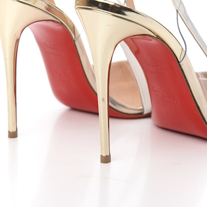 Christian Louboutin Patent PVC Optichoc 100 Pumps 37.5 White Light Gold 11 of 12