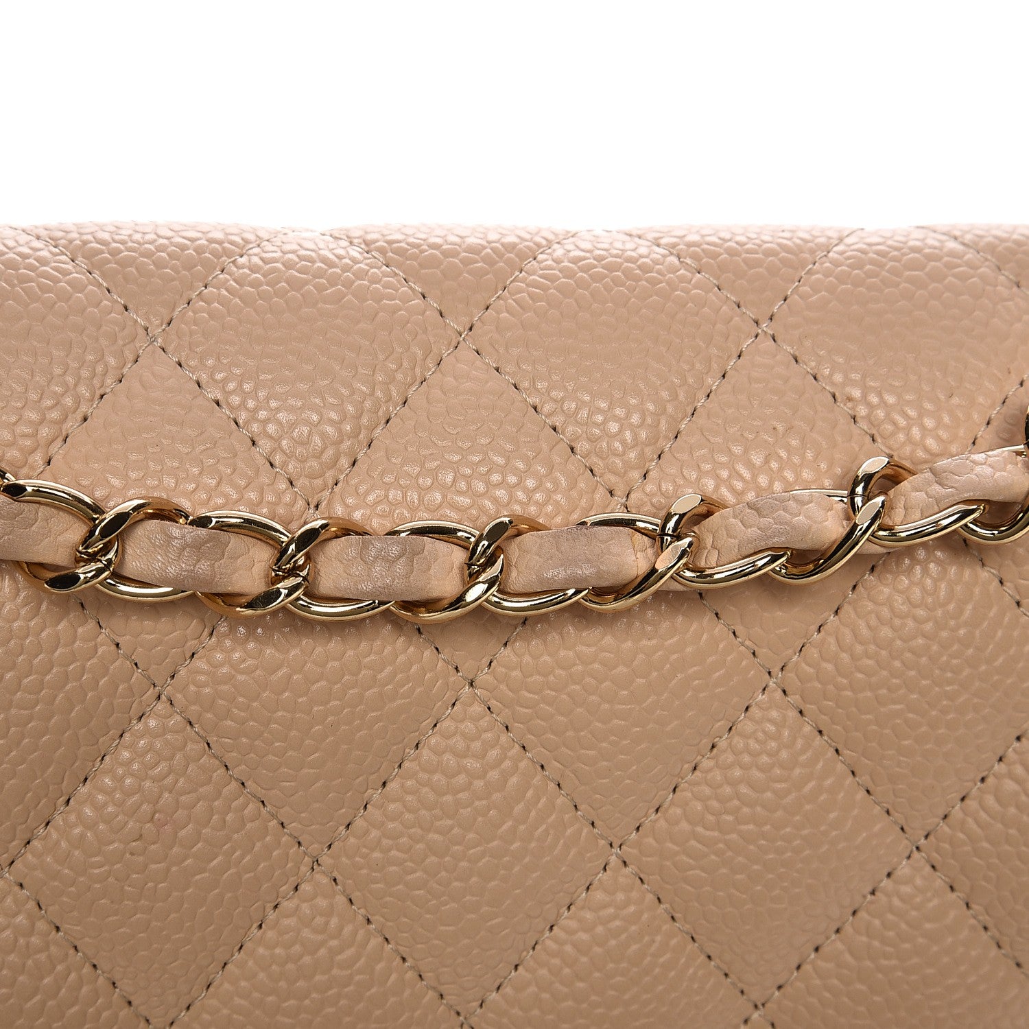 Chanel Caviar Quilted Medium Double Flap Beige Clair 9 of 16