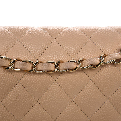Chanel Caviar Quilted Medium Double Flap Beige Clair 9 of 16