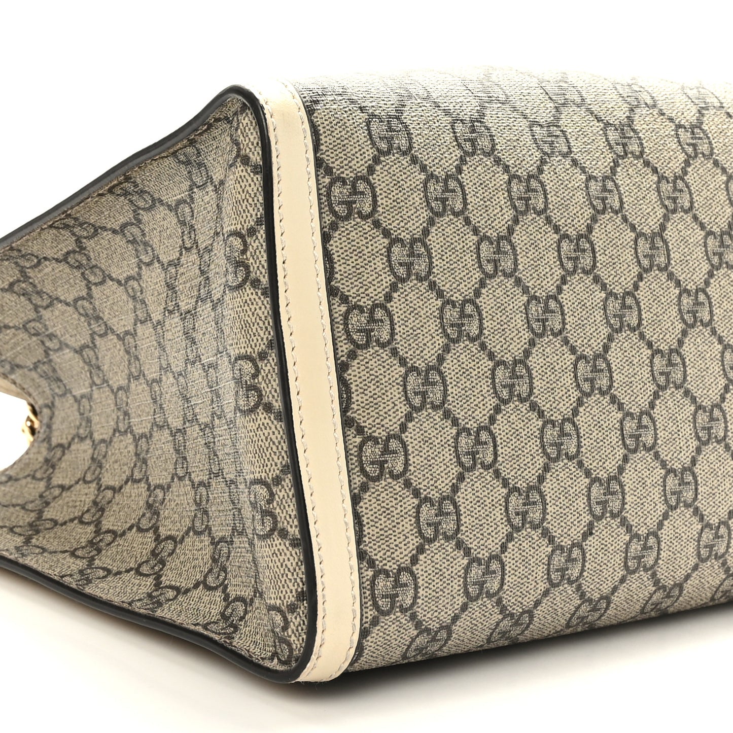 GG Supreme Monogram Medium Padlock Tote White