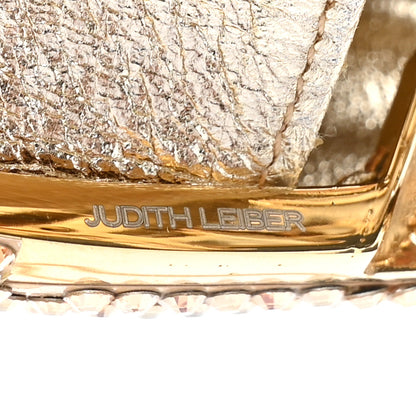 Judith Leiber Crystal Money Bags Minaudiere Clutch Gold 8 of 10