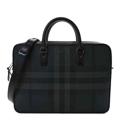 Burberry London Check Ainsworth Briefcase Dark Charcoal 1 of 9