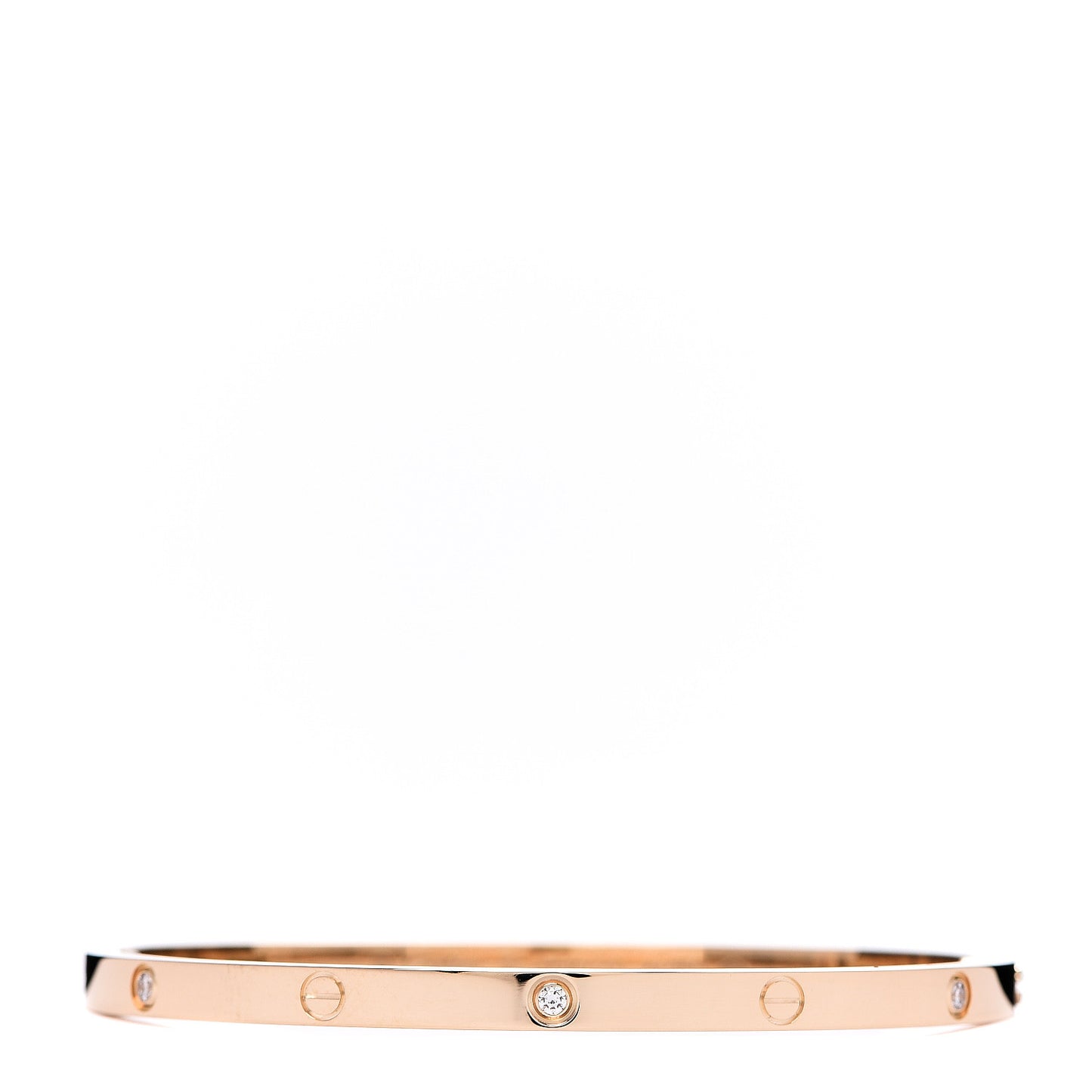 18K Yellow Gold 6 Diamond Small LOVE Bracelet 16