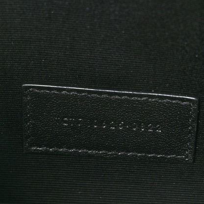 Saint Laurent Smooth Calfskin Studded Cassandre Flap Pouch Black 7 of 9