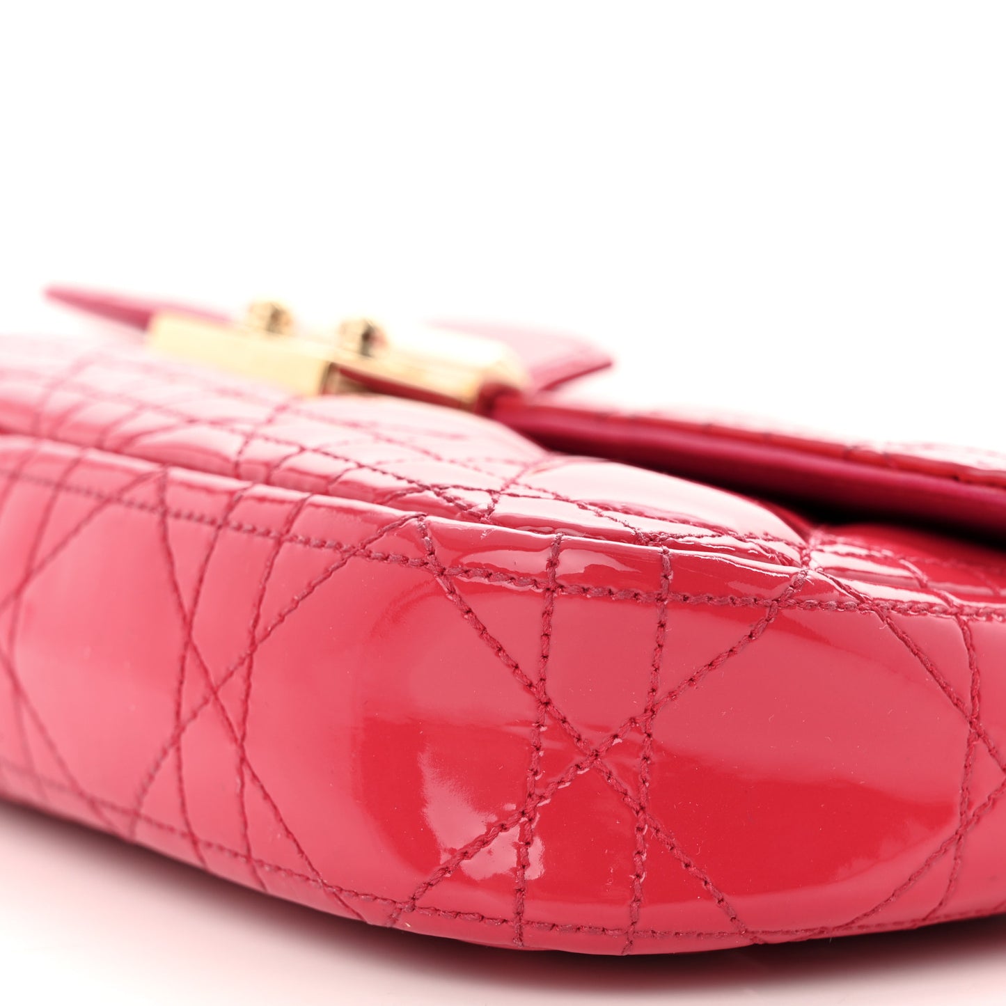 Patent Cannage Miss Dior Promenade Pouch Fuchsia
