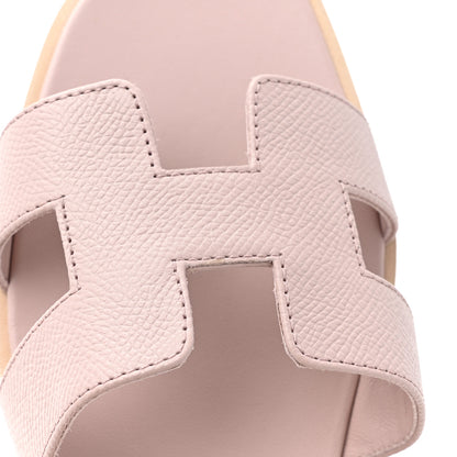 Hermes Epsom Oran Sandals 38.5 Rose Porcelaine 9 of 9
