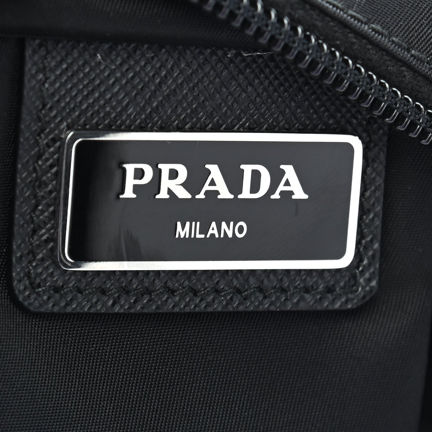 Nylon Vela Flat Messenger Bag Black