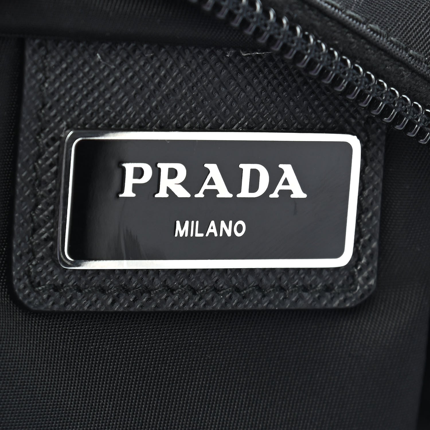 Prada Nylon Vela Flat Messenger Bag Black 6 of 9