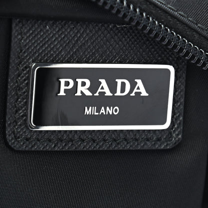 Prada Nylon Vela Flat Messenger Bag Black 6 of 9