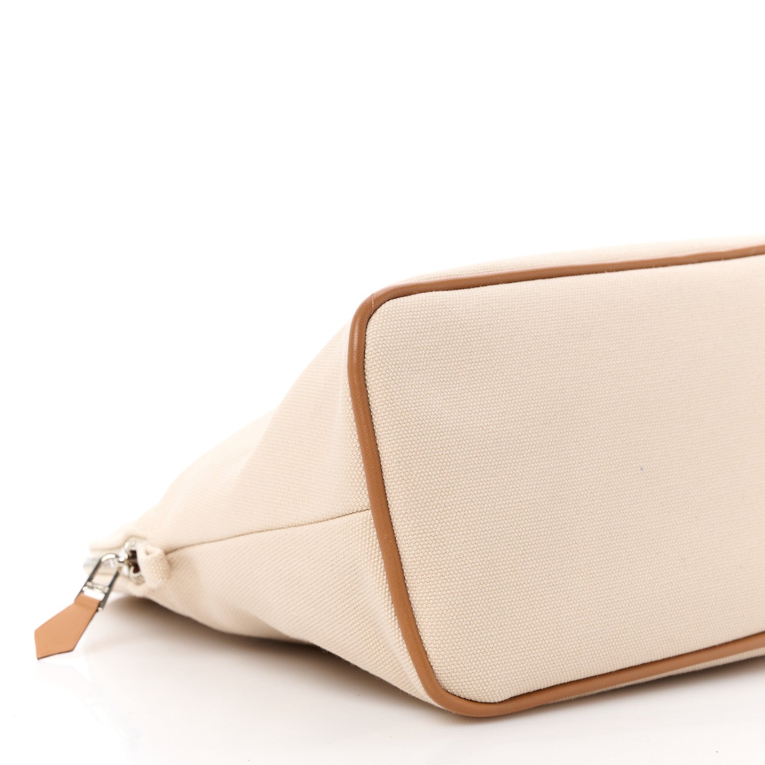 Hermes Cotton Canvas Mini Bolide Travel Cosmetic Pouch Natural 9 of 10