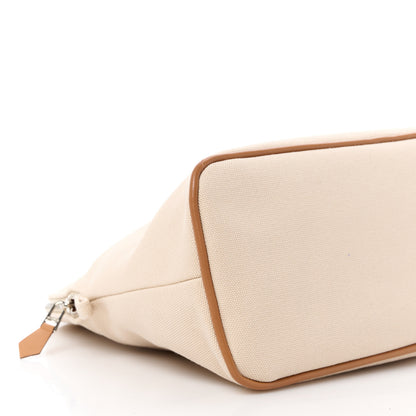 Hermes Cotton Canvas Mini Bolide Travel Cosmetic Pouch Natural 9 of 10