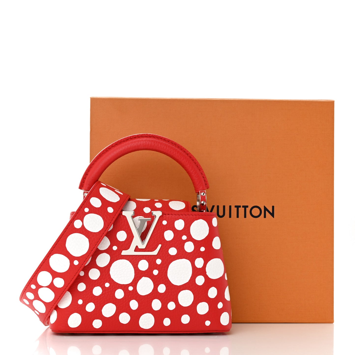 LV X YK Taurillon Capucines Mini Red White