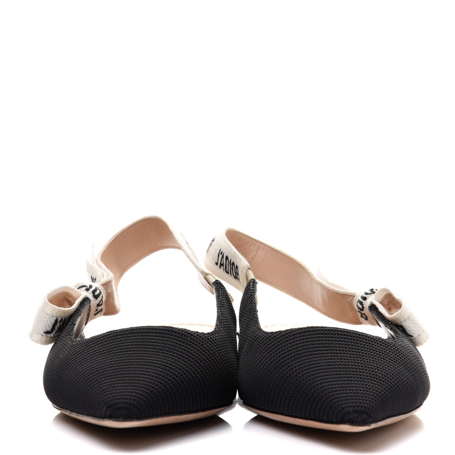 Christian Dior Technical Canvas Ribbon J'Adior Slingback Ballet Flats 37 Black 2 of 8