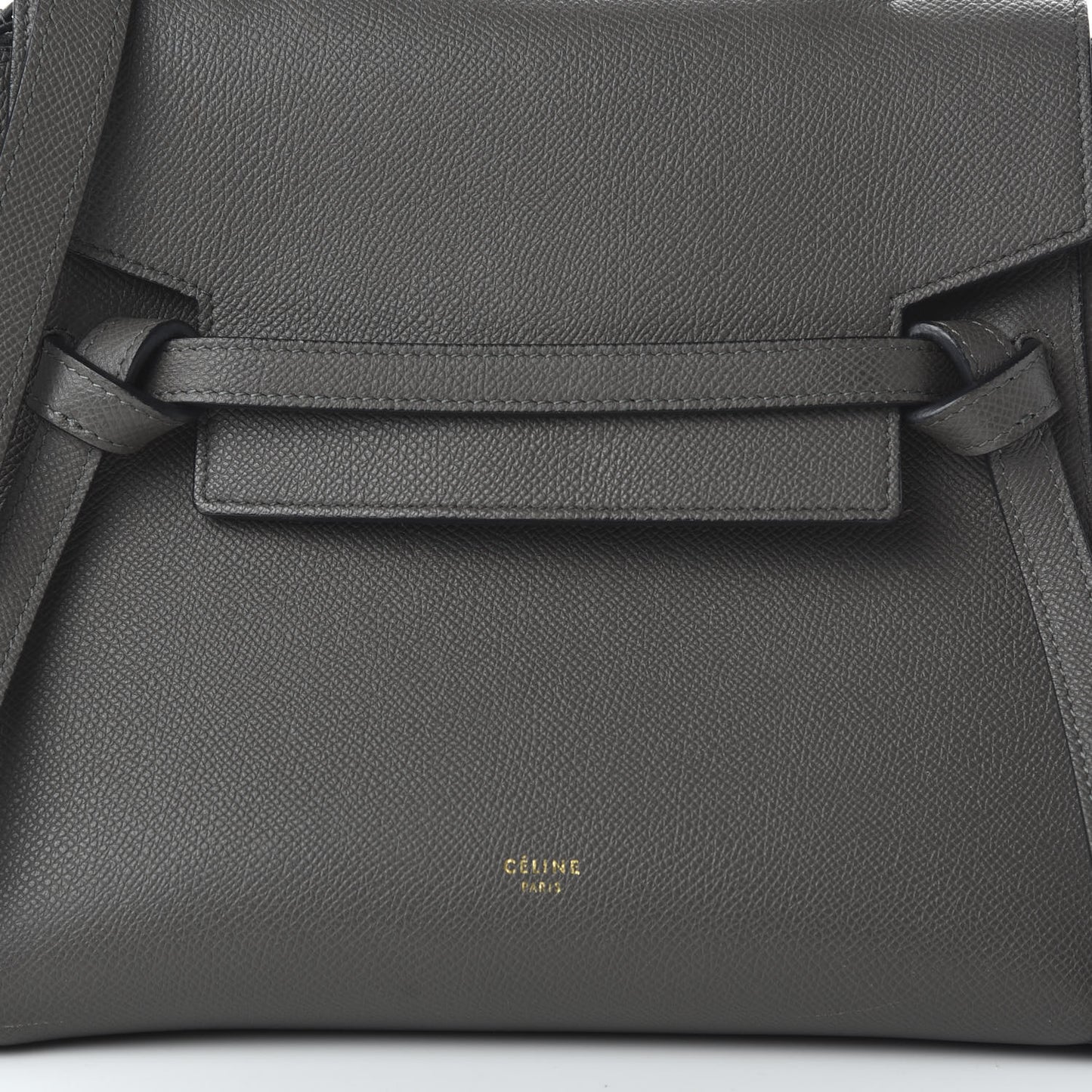 Grained Calfskin Micro Belt Bag Grey