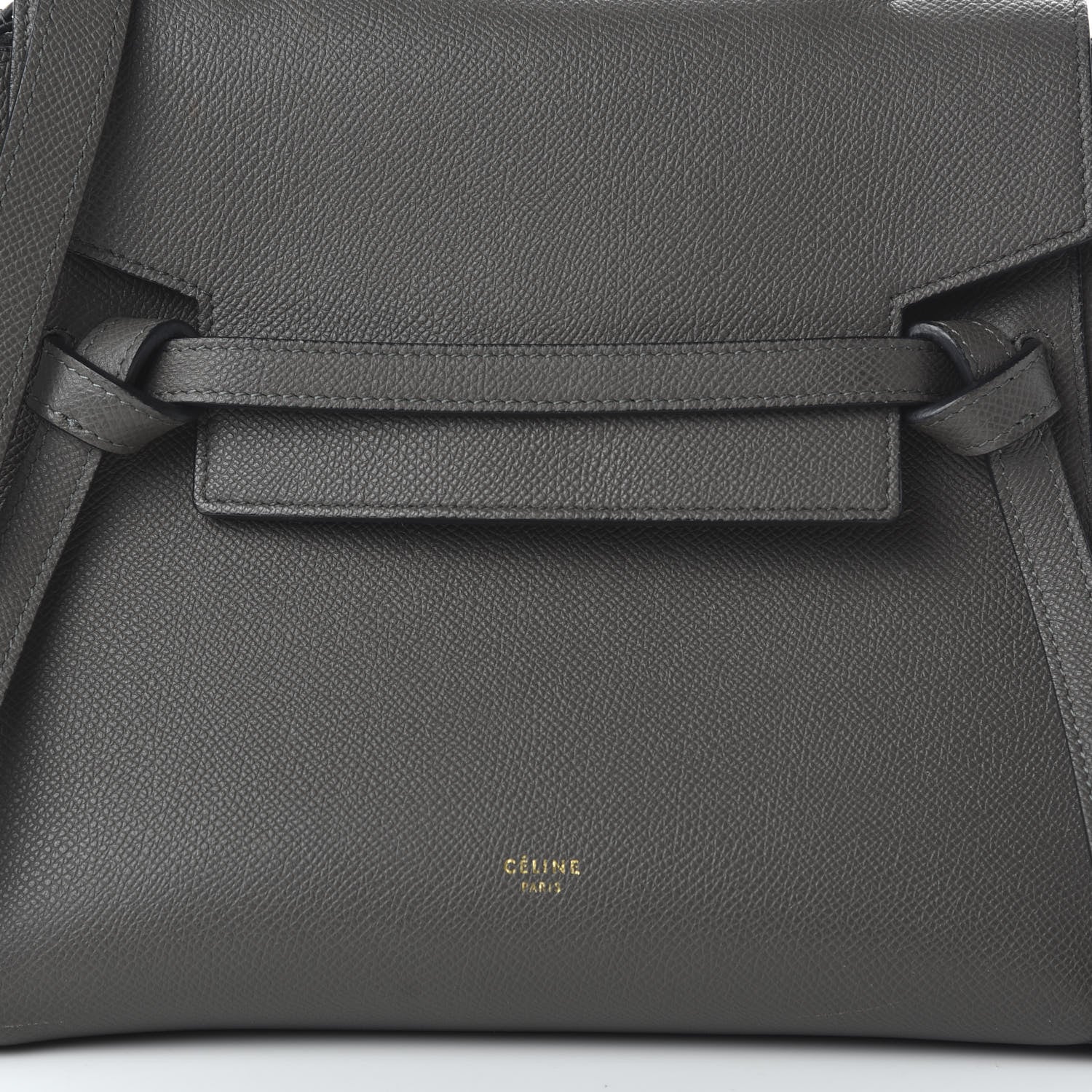 Celine Grained Calfskin Micro Belt Bag Grey 8 of 8