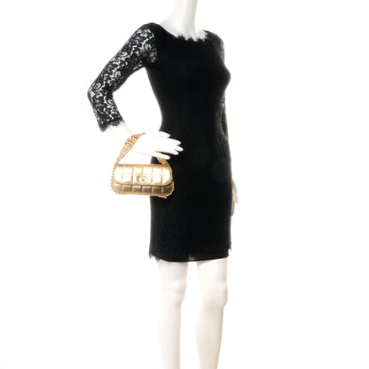 Chanel Lambskin Quilted Chocolate Bar 3 Chain Flap Gold 2 of 7