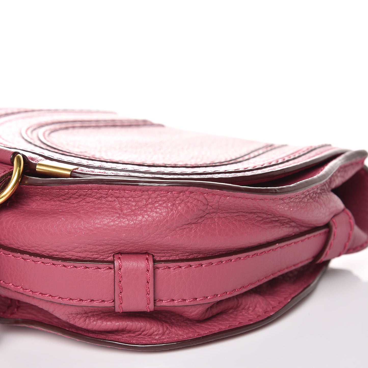 Calfskin Mini Marcie Round Crossbody Bag Dreamy Pink