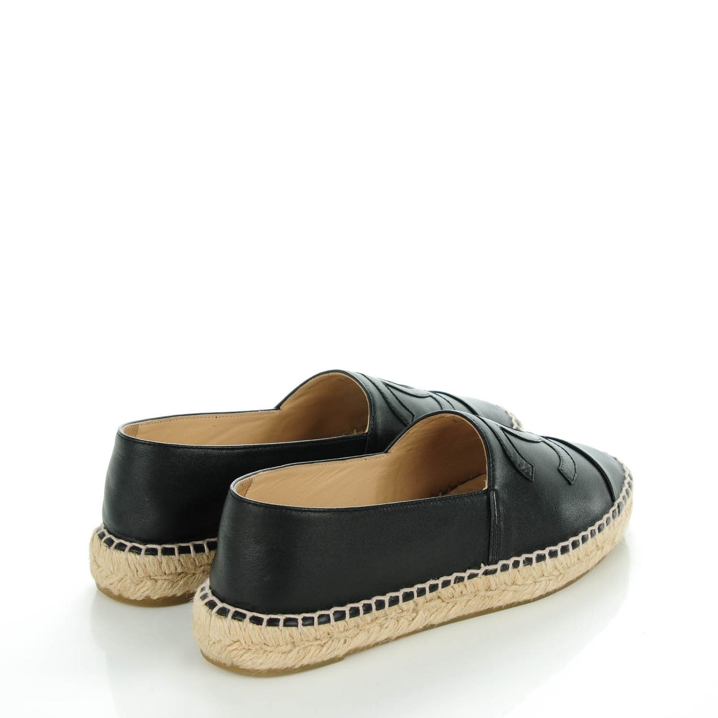 Lambskin CC Espadrilles 38 Black