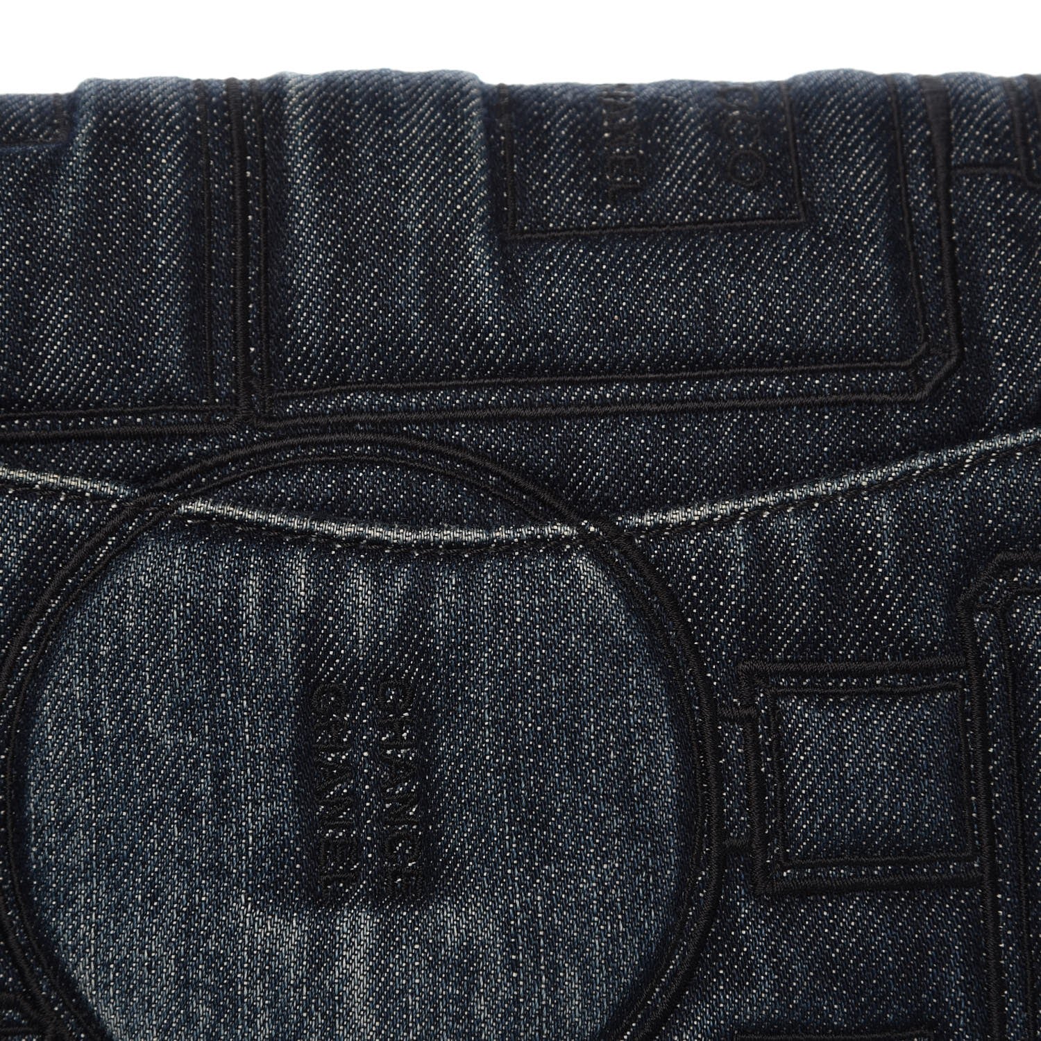 Chanel Denim Embroidered Medium Perfume Bottle Flap Blue 10 of 12