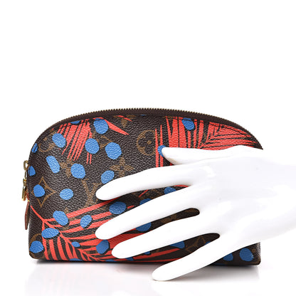 Louis Vuitton Monogram Jungle Dots Cosmetic Pouch Coquelicot Denim 2 of 12
